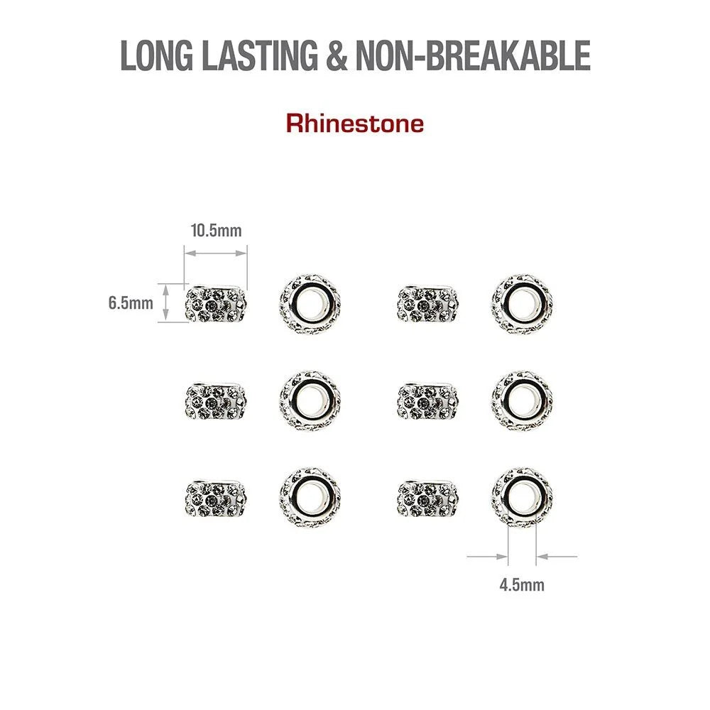 Red By Kiss Rhinestone Hair Beads (12pcs)