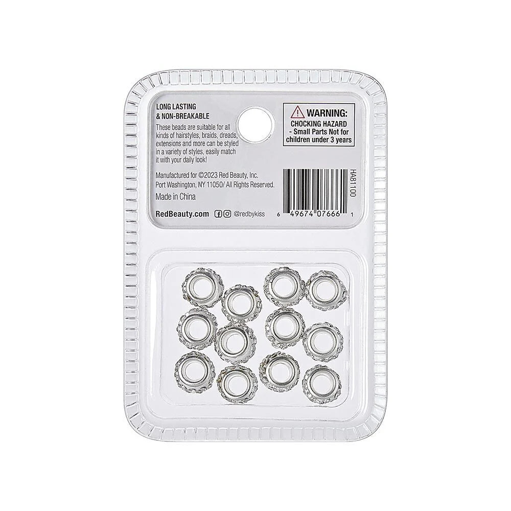 Red By Kiss Rhinestone Hair Beads (12pcs)