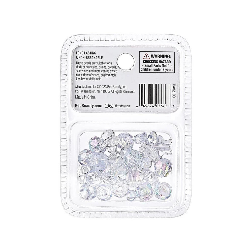 Red By Kiss Heart & Star Hair Beads (32pcs)