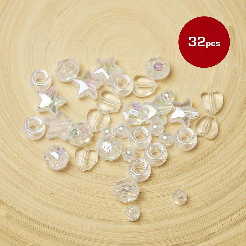Red By Kiss Heart & Star Hair Beads (32pcs)