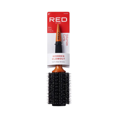 Red By Kiss Blow Dryer Friendly Wooden Blowout Brush