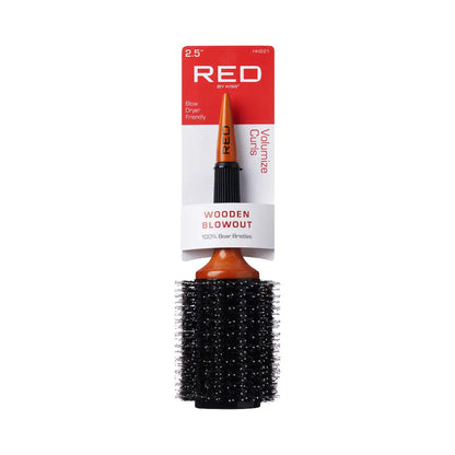 Red By Kiss Blow Dryer Friendly Wooden Blowout Brush