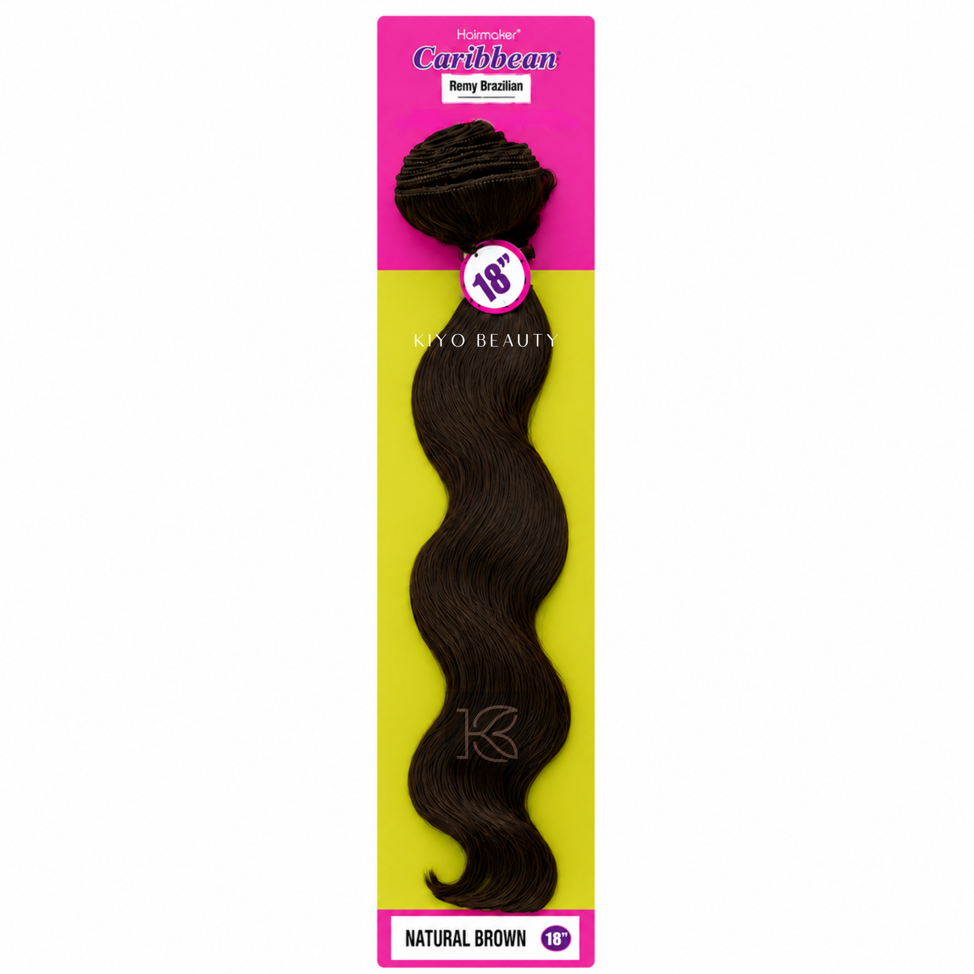 Hairmaker Remy Brazilian Natural Body 18" Natural Brown