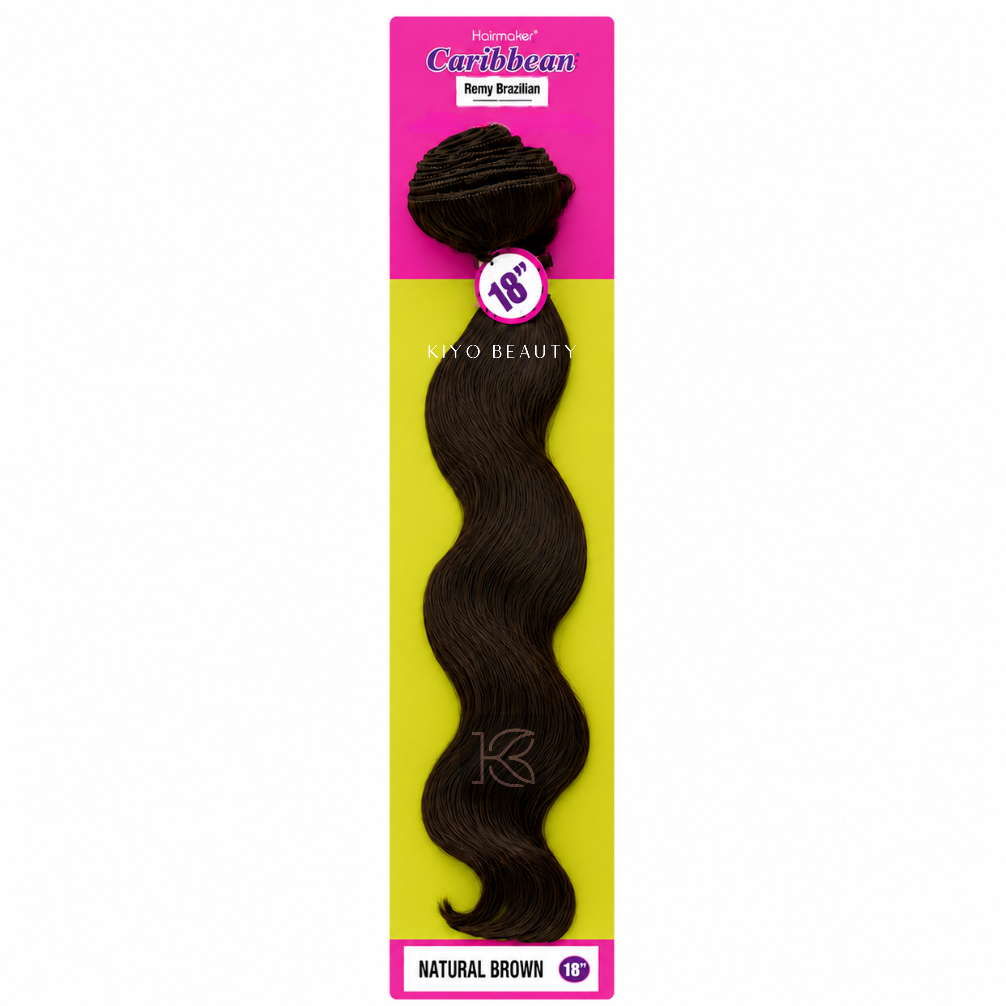 Hairmaker Remy Brazilian Natural Body 18" Natural Brown