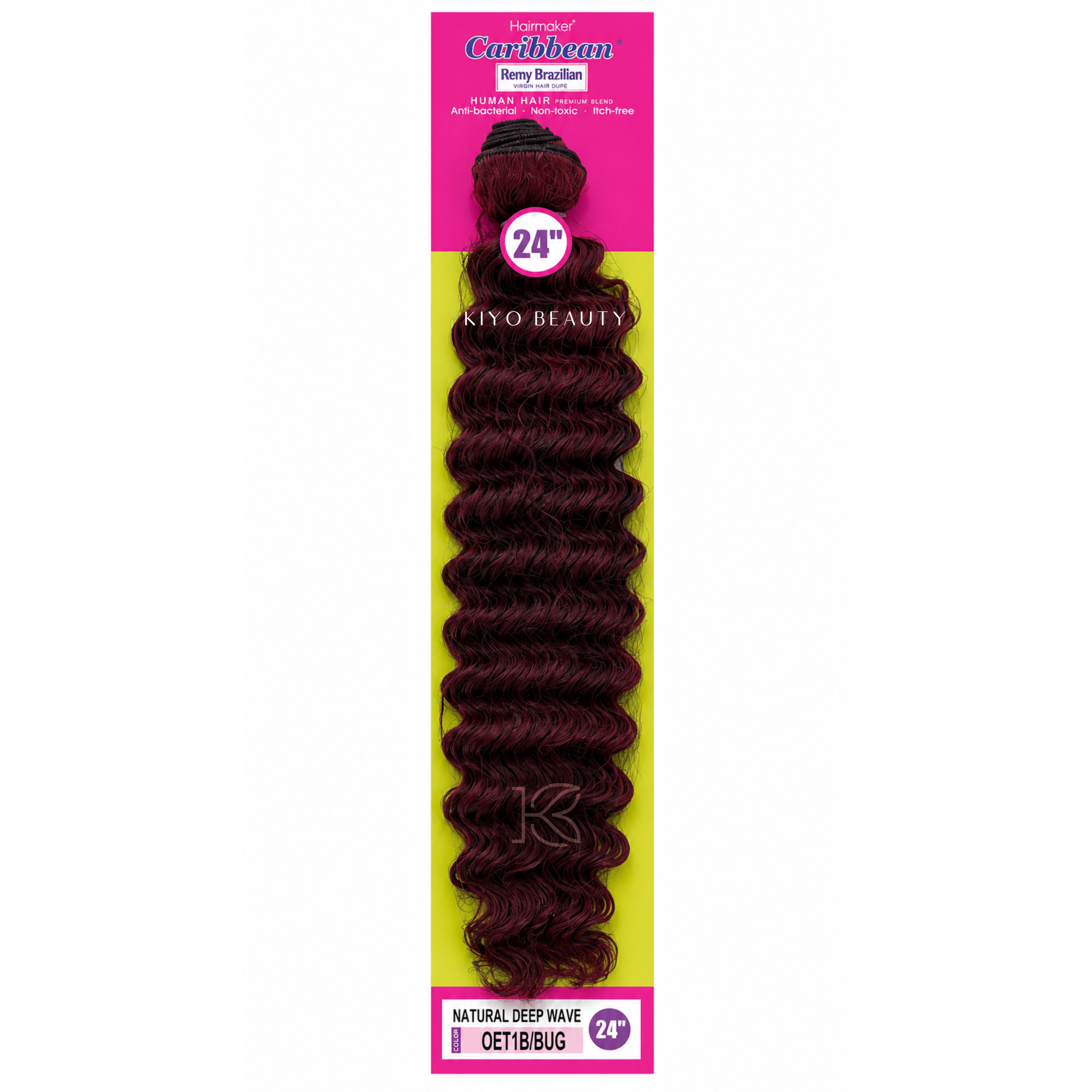 Hairmaker Remy Brazilian Natural Deep Wave 24" OET1B/BUG
