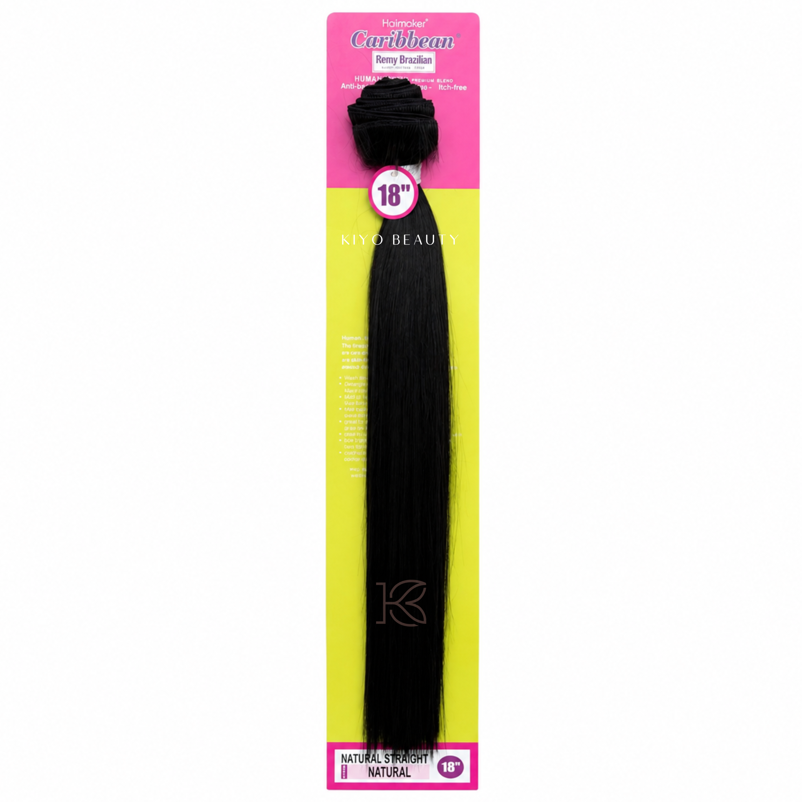 Hairmaker Remy Brazilian Natural Straight 18" Natural