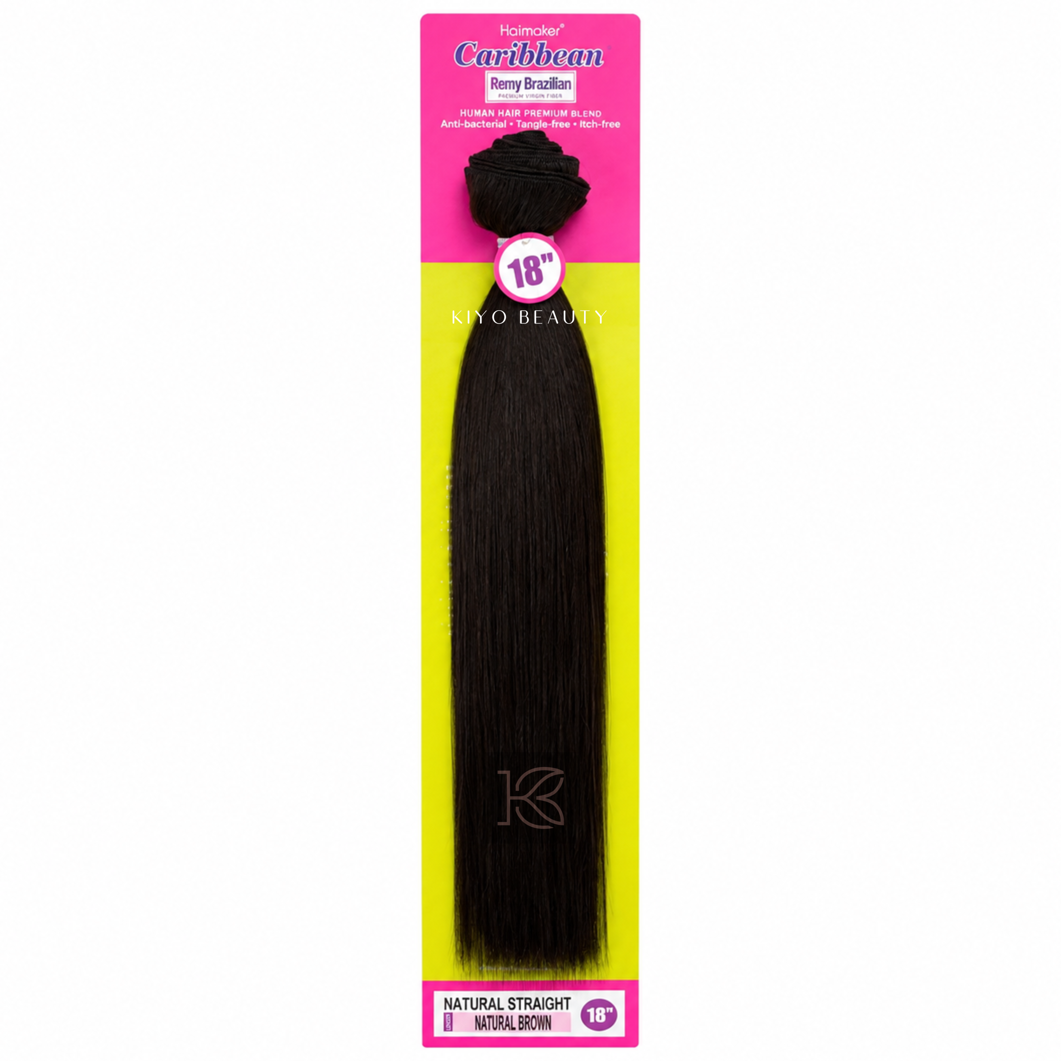 Hairmaker Remy Brazilian Natural Straight 18" Natural Brown