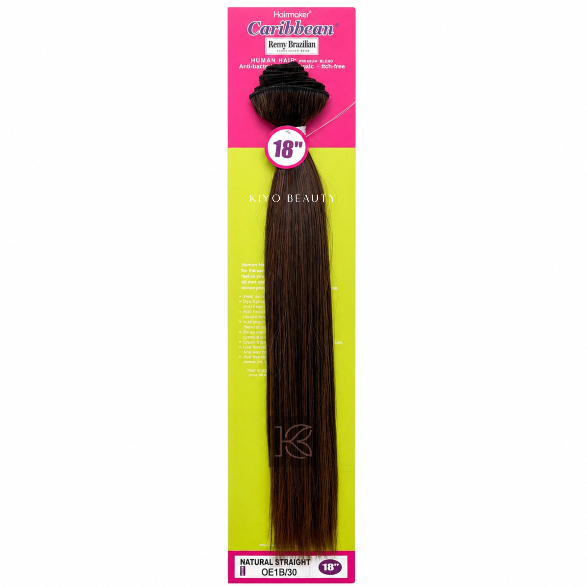 Hairmaker Remy Brazilian Natural Straight 18" OET1B/30