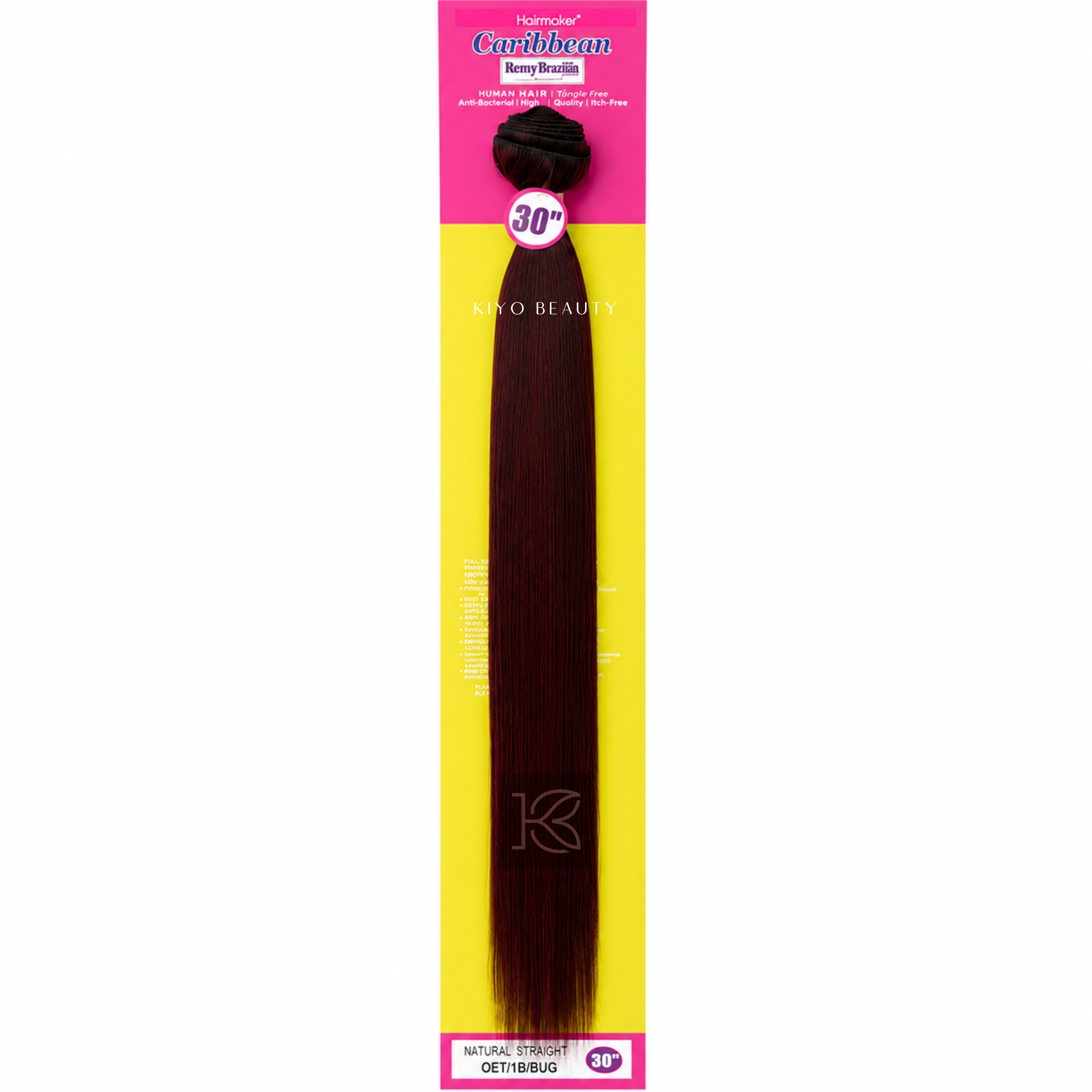 Hairmaker Remy Brazilian Natural Straight 30" OET/1B/BUG