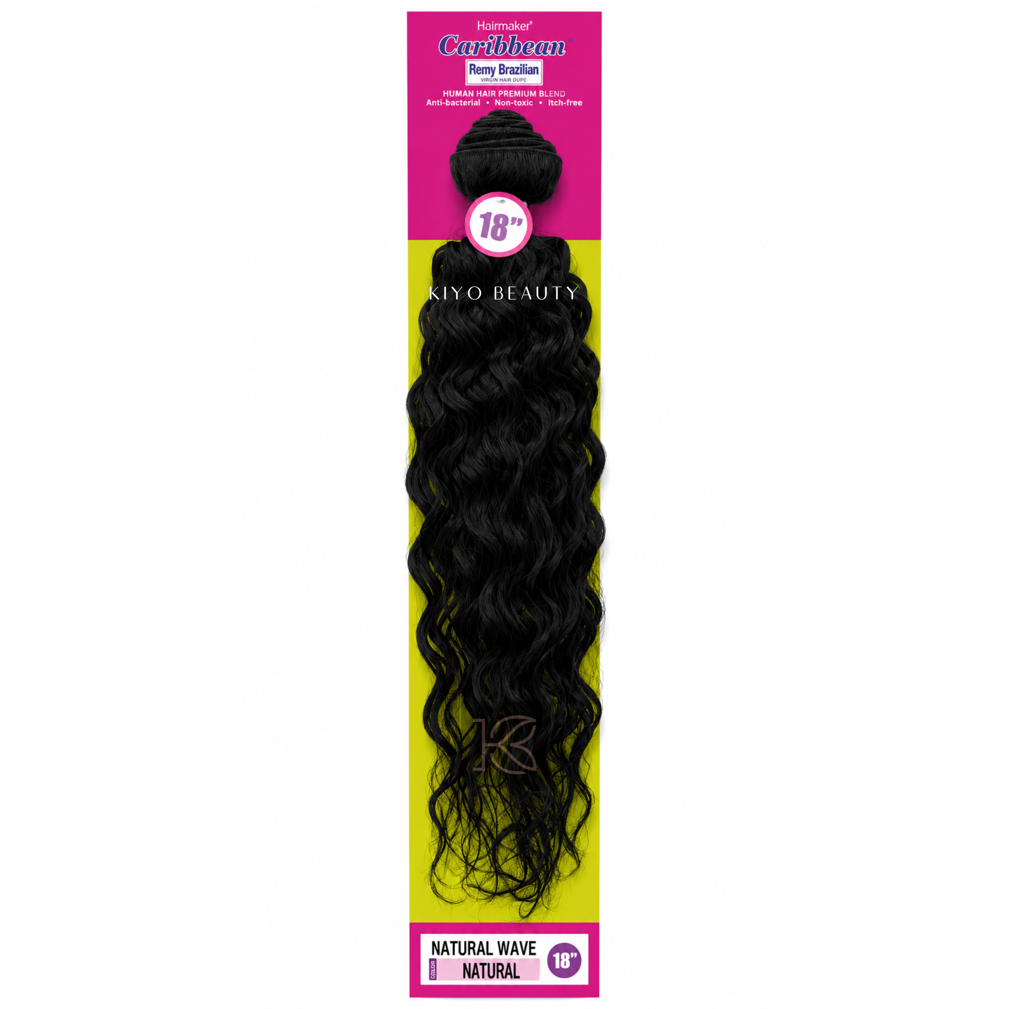 Hairmaker Remy Brazilian Natural Wave 18" Natural