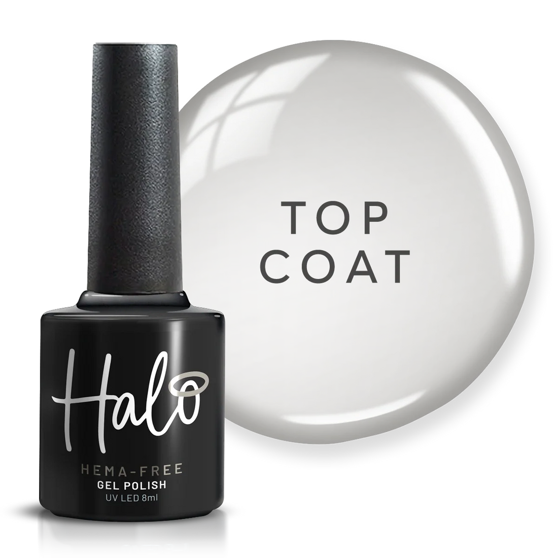 Halo Gel Polish Top Coat 15ml (Wipe)