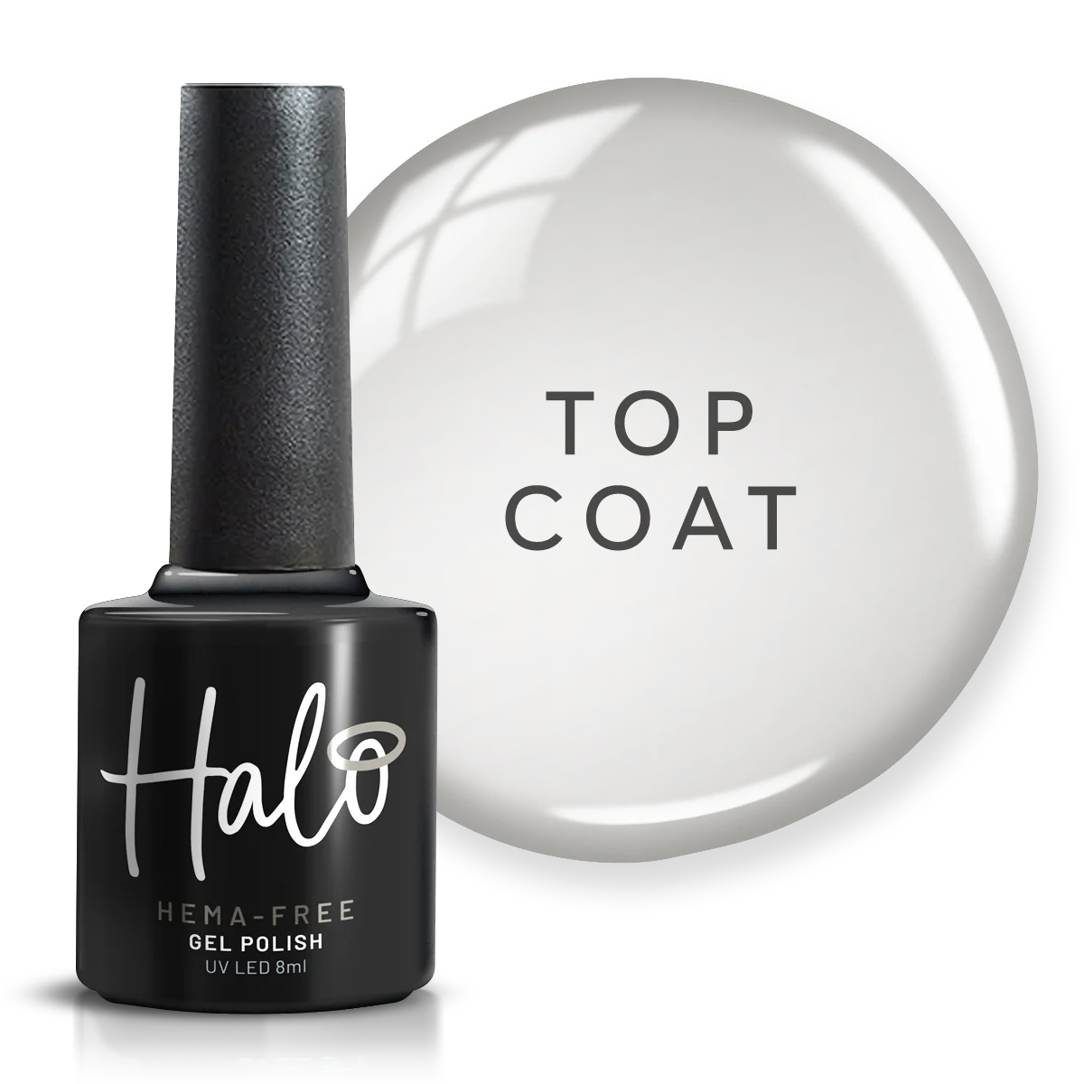 Halo Gel Polish Top Coat 15ml (Wipe)