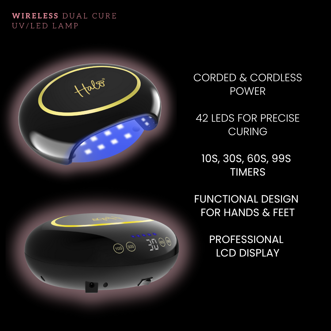 Halo LED Advanced Lamp - Black & Gold (Wired)