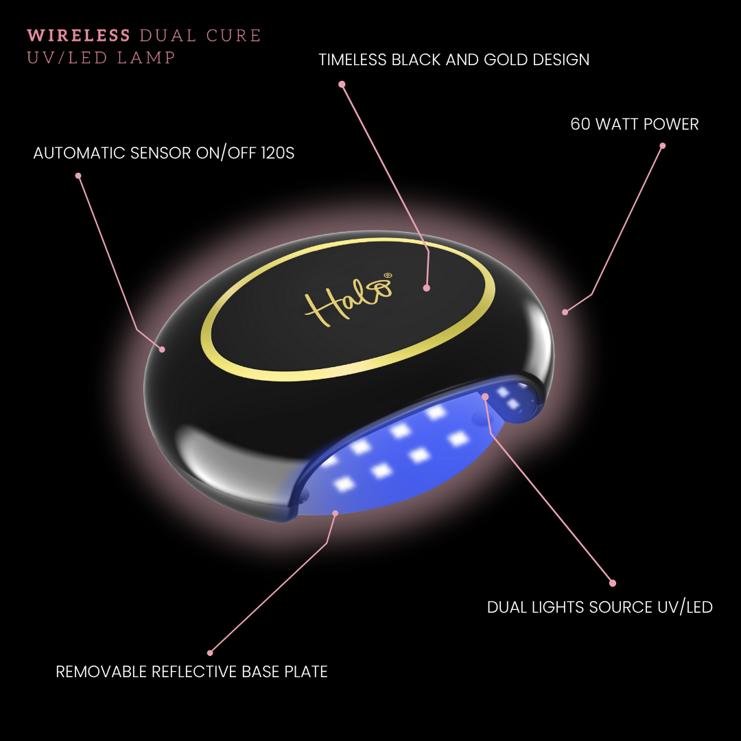 Halo LED Advanced Lamp - Black & Gold (Wired)