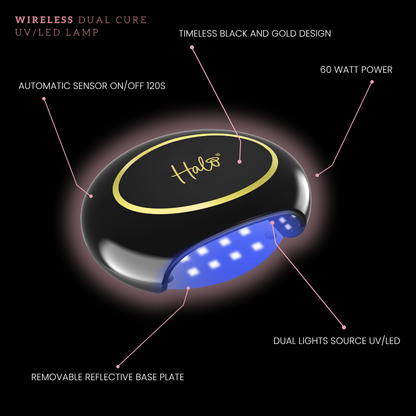 Halo LED Advanced Lamp - Black &amp; Gold (Wired)