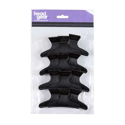 Head Gear Butterfly Sectioning Clips 12 Pack Black