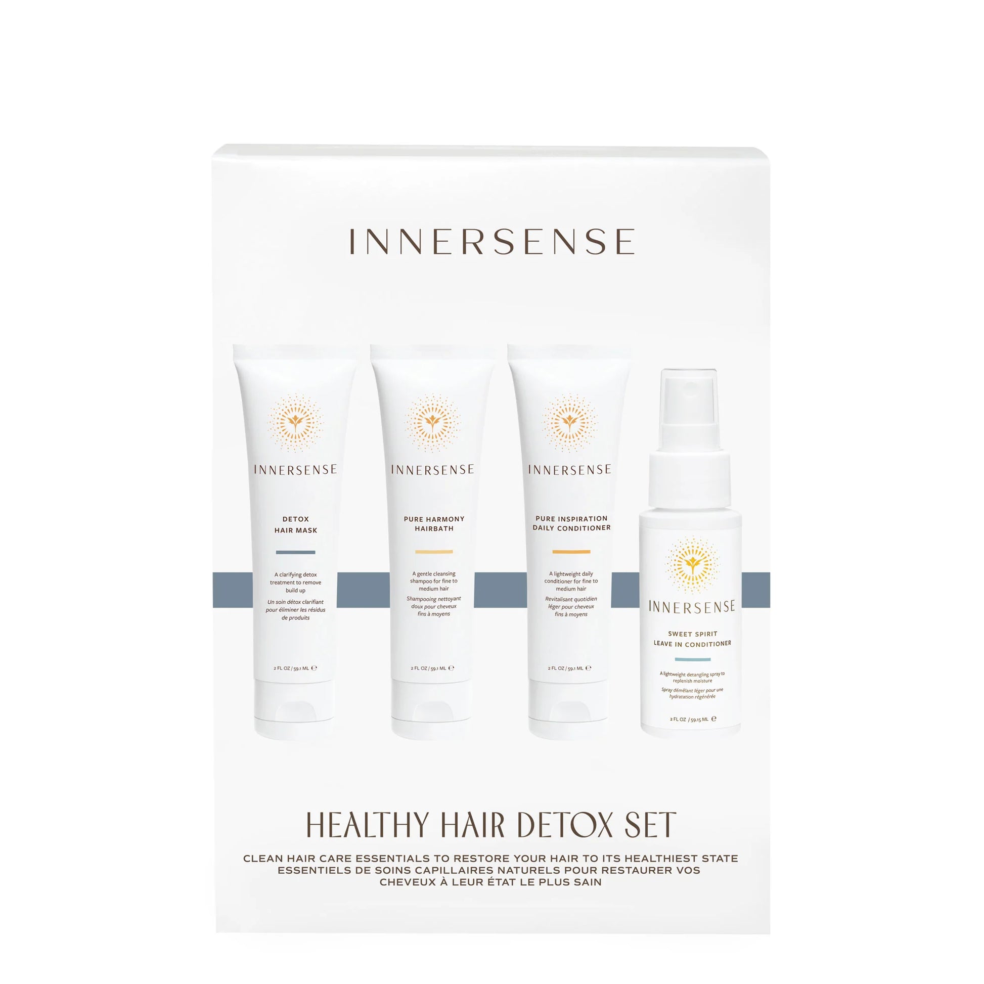 Innersense Healthy Hair Detox Set packaging on a white background