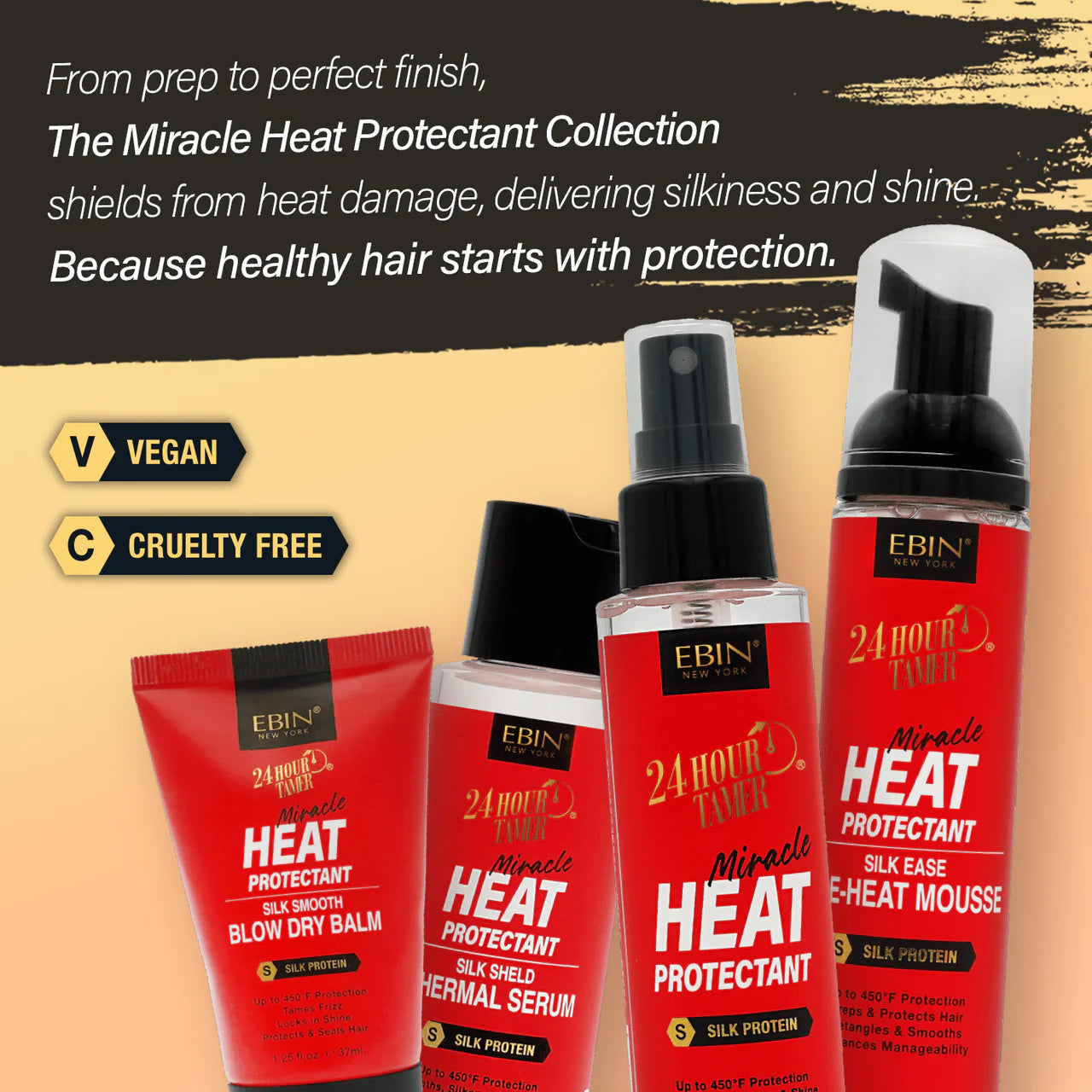 Ebin New York 24 Hour Tamer Heat Protectant Blow Dry Balm 37ml