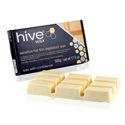 Hive Sensitive Hot Film Depilatory Wax 500g box with cream wax block, professional strip-free wax for sensitive skin hair removal