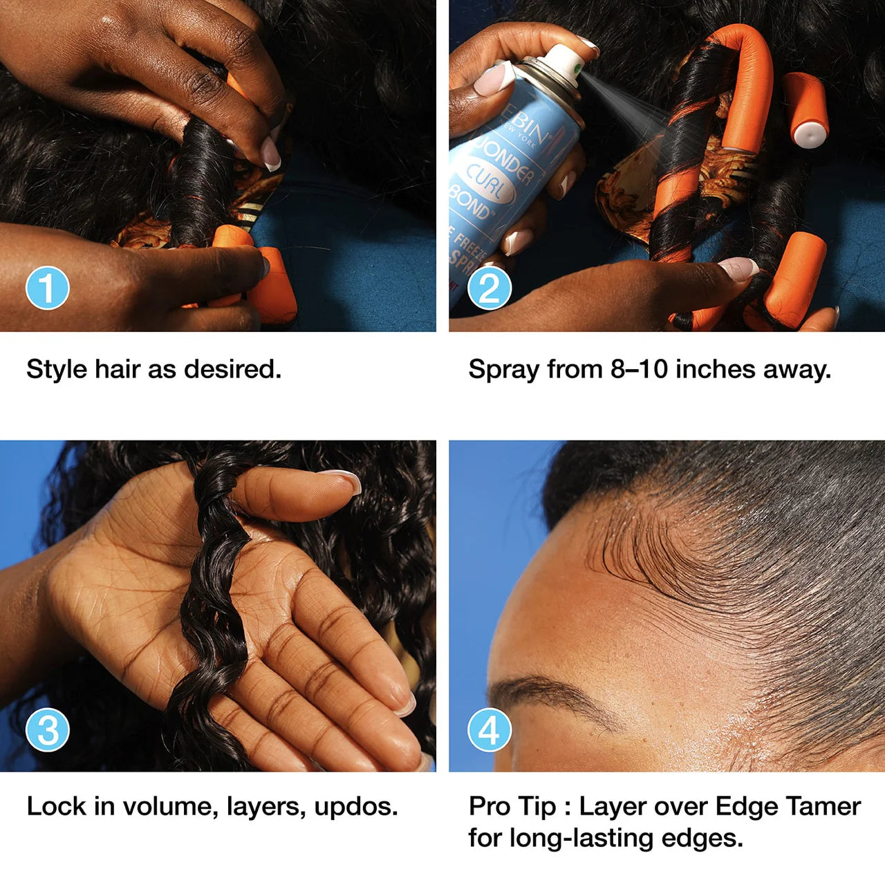 Ebin New York Wonder Curl Bond Supreme Freeze Holding Spray 300ml - UK SHIPPING ONLY