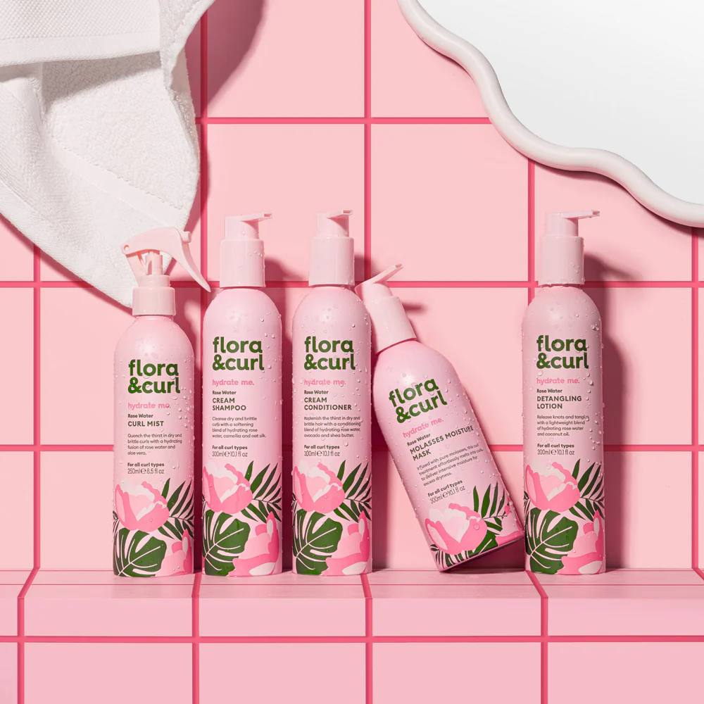 Flora &amp; Curl Rose Water Molasses Moisture Mask 300ml