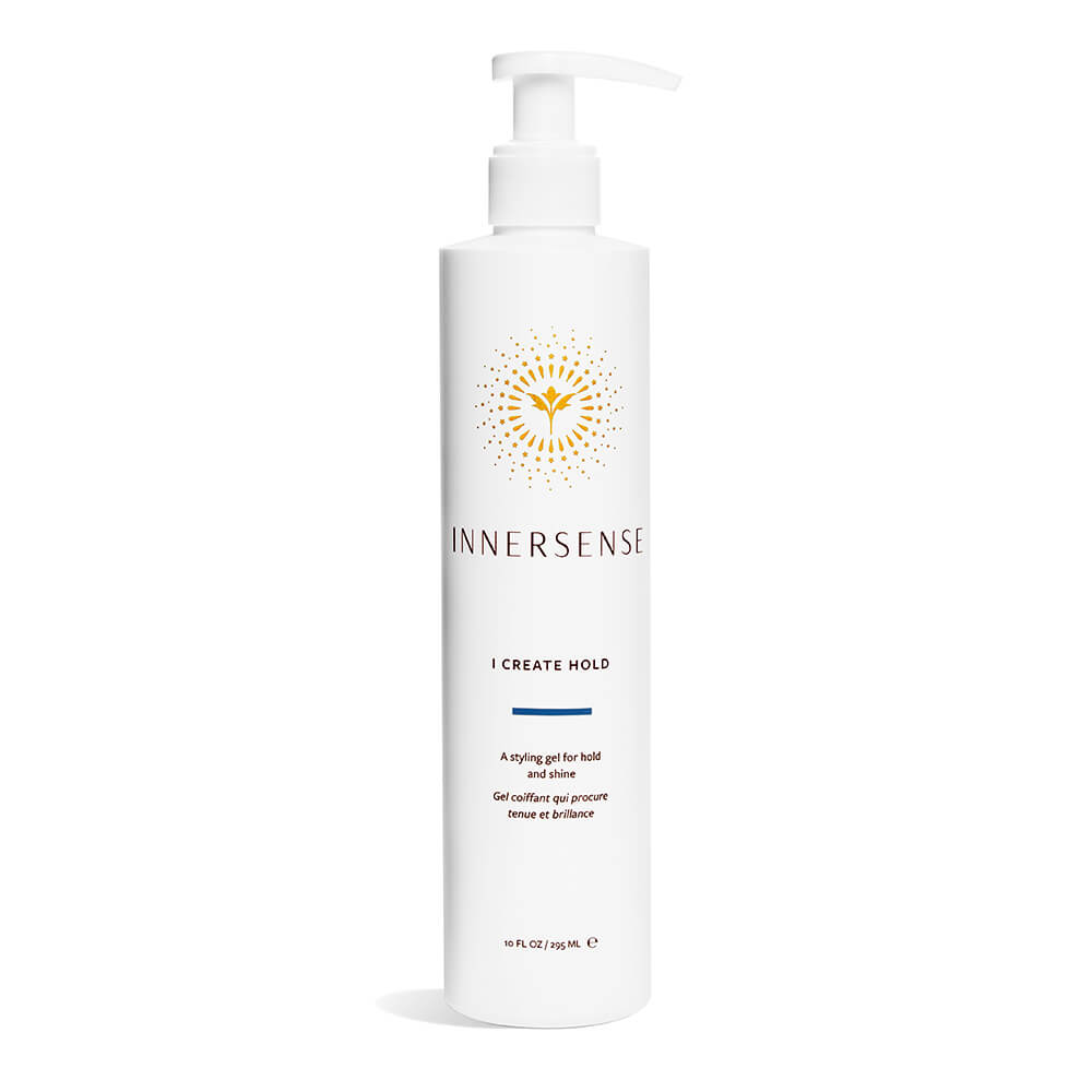A pump bottle of Innersense I Create Hold styling gel.