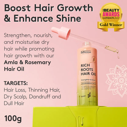 Delhicious Rich Roots Amla &amp; Rosemary Hair Oil - 50ml