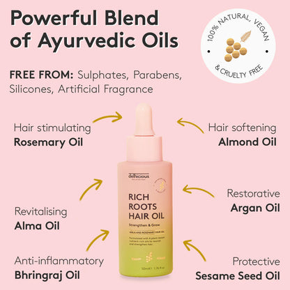 Delhicious Rich Roots Amla &amp; Rosemary Hair Oil - 50ml