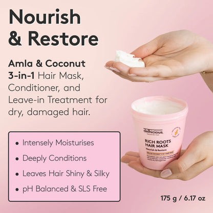 Delhicious Rich Roots 3-in-1 Nourishing Hair Mask – 175g