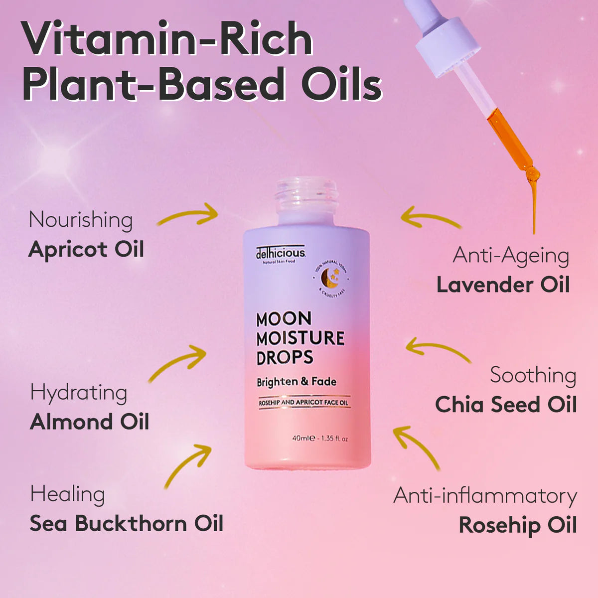 Delhicious Moon Moisture Drops Face Oil 40ml