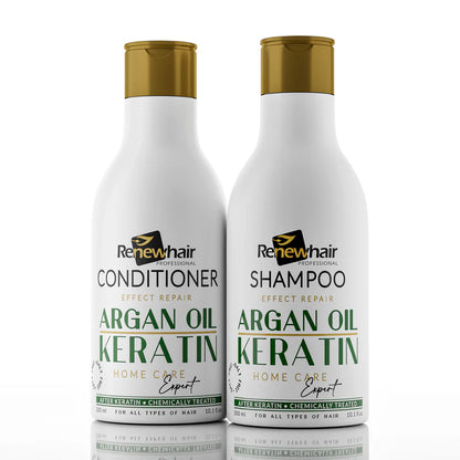 Renewhair Professional Argan Oil Keratin Shampoo &amp; Conditioner Kit (2x300ml)