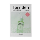 Torriden Balanceful Mask packaging with a green serum bottle on a white background