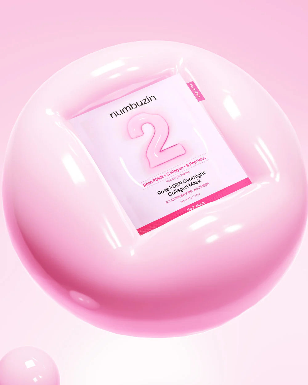 Numbuzin No.2 Rose PDRN Overnight Collagen Mask 1pc