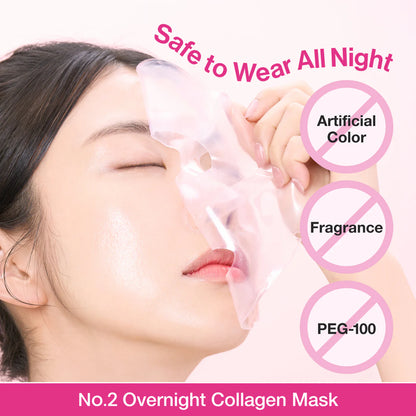 Numbuzin No.2 Rose PDRN Overnight Collagen Mask 1pc