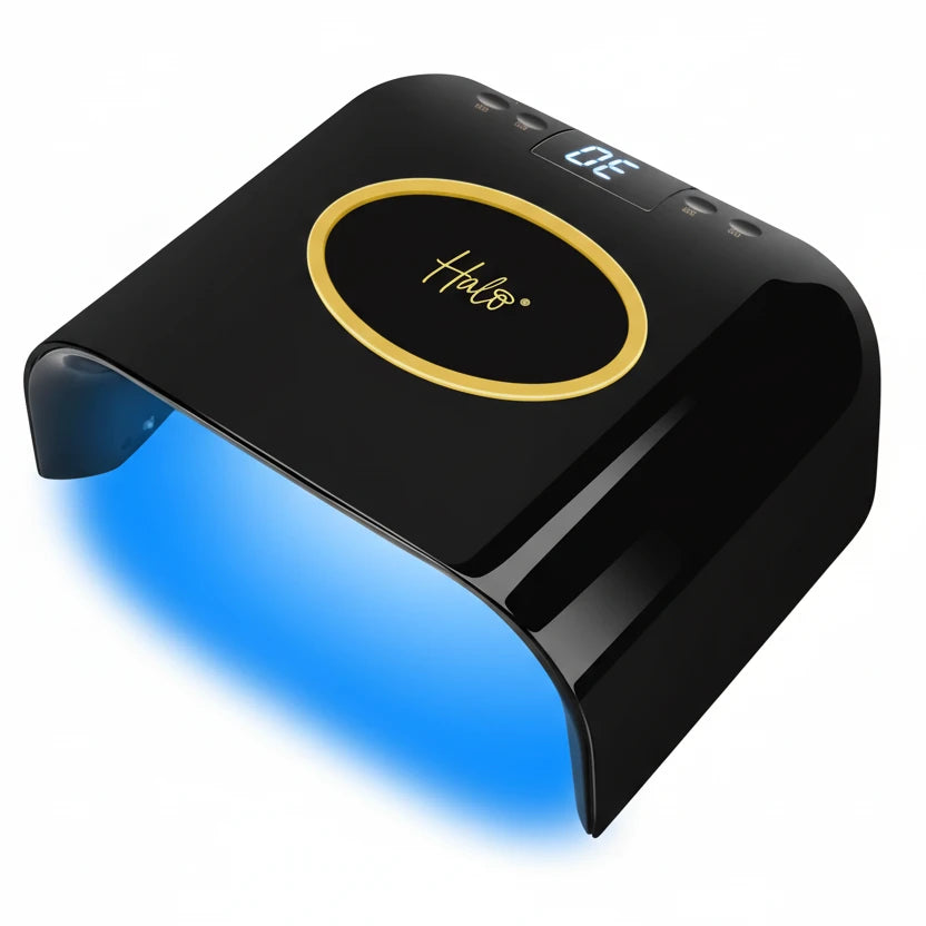Halo LED Starter Lamp - Black & Gold (Wired)
