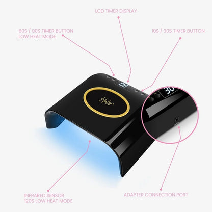 Halo LED Starter Lamp - Black &amp; Gold (Wired)