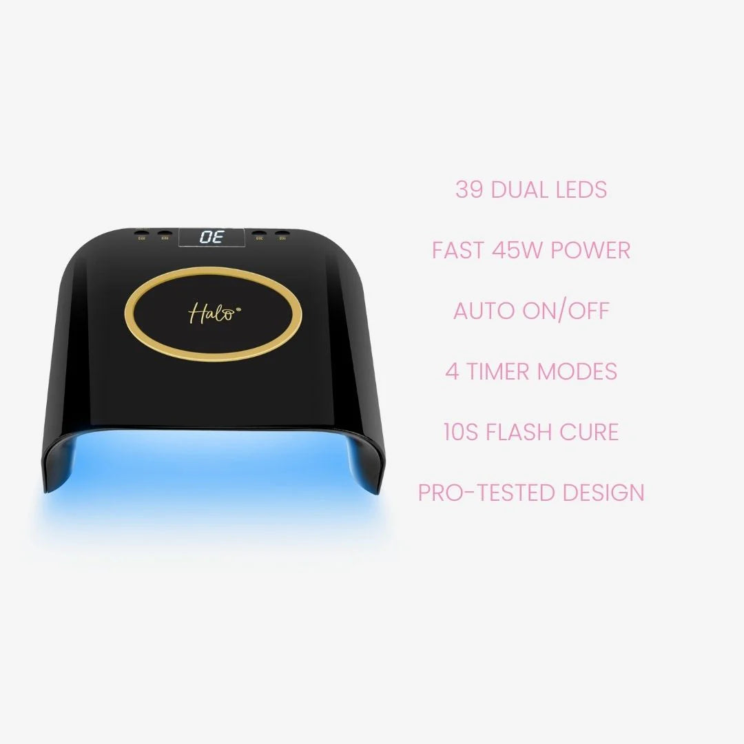 Halo LED Starter Lamp - Black & Gold (Wired)