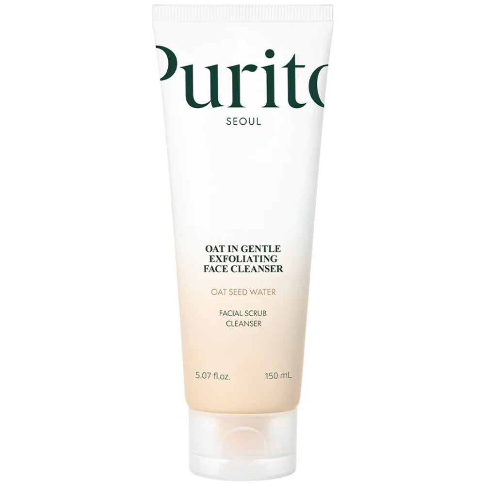 Tube of Purito facial cleanser on a white background