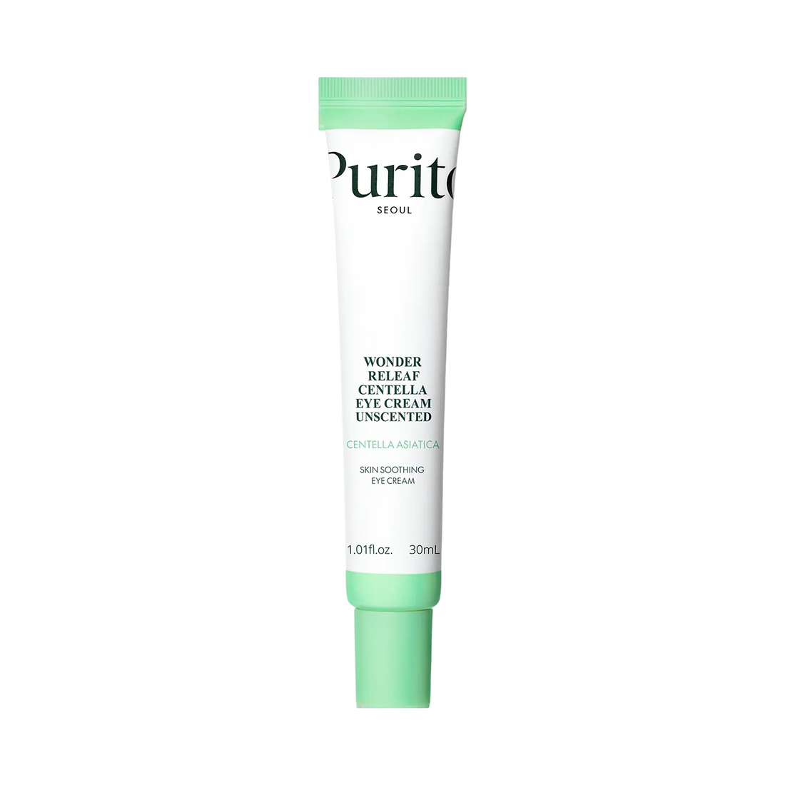 Tube of Purito Wonder Release Centella Eye Cream on a white background