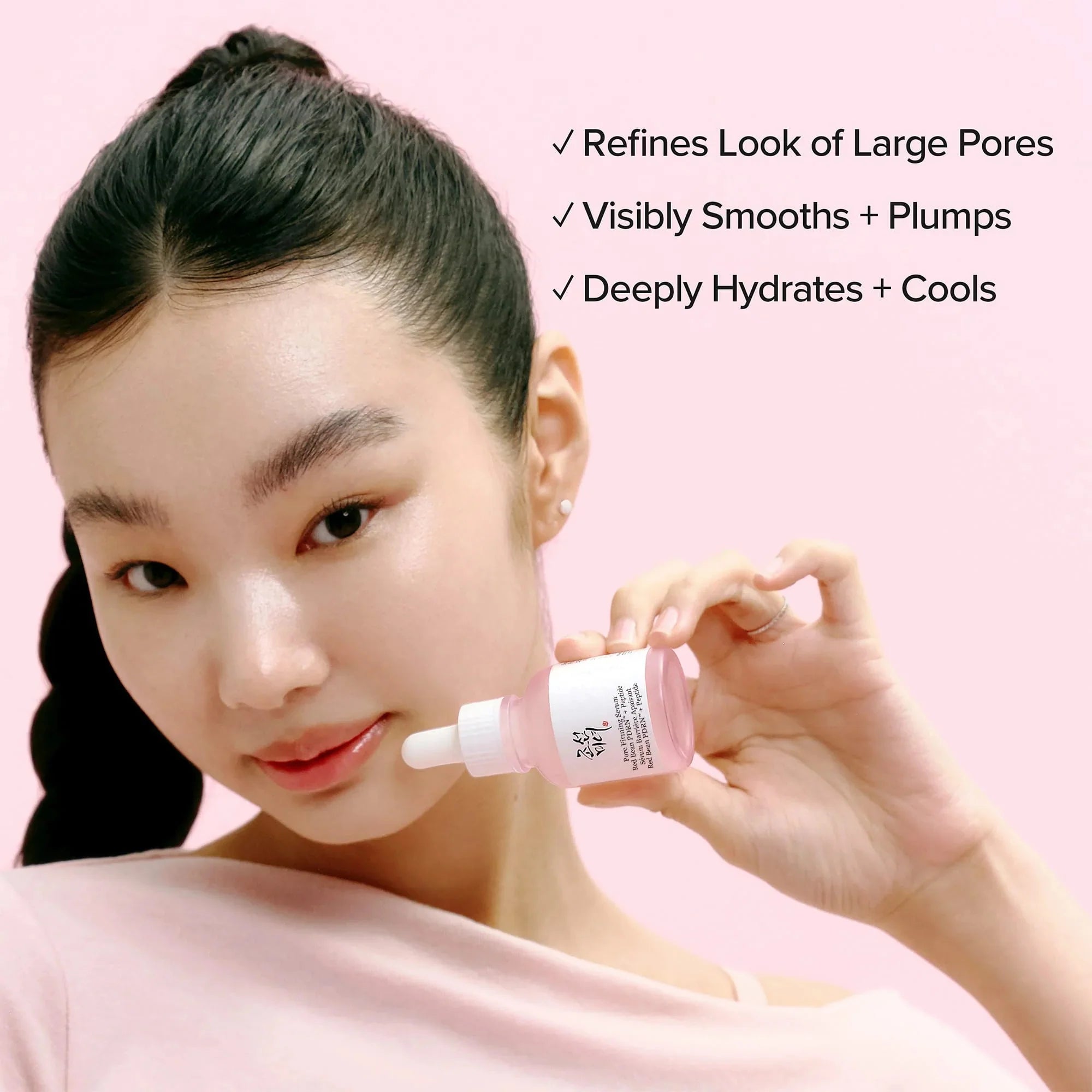 beauty of joseon pore firming serum red bean pdrn and peptide infographic