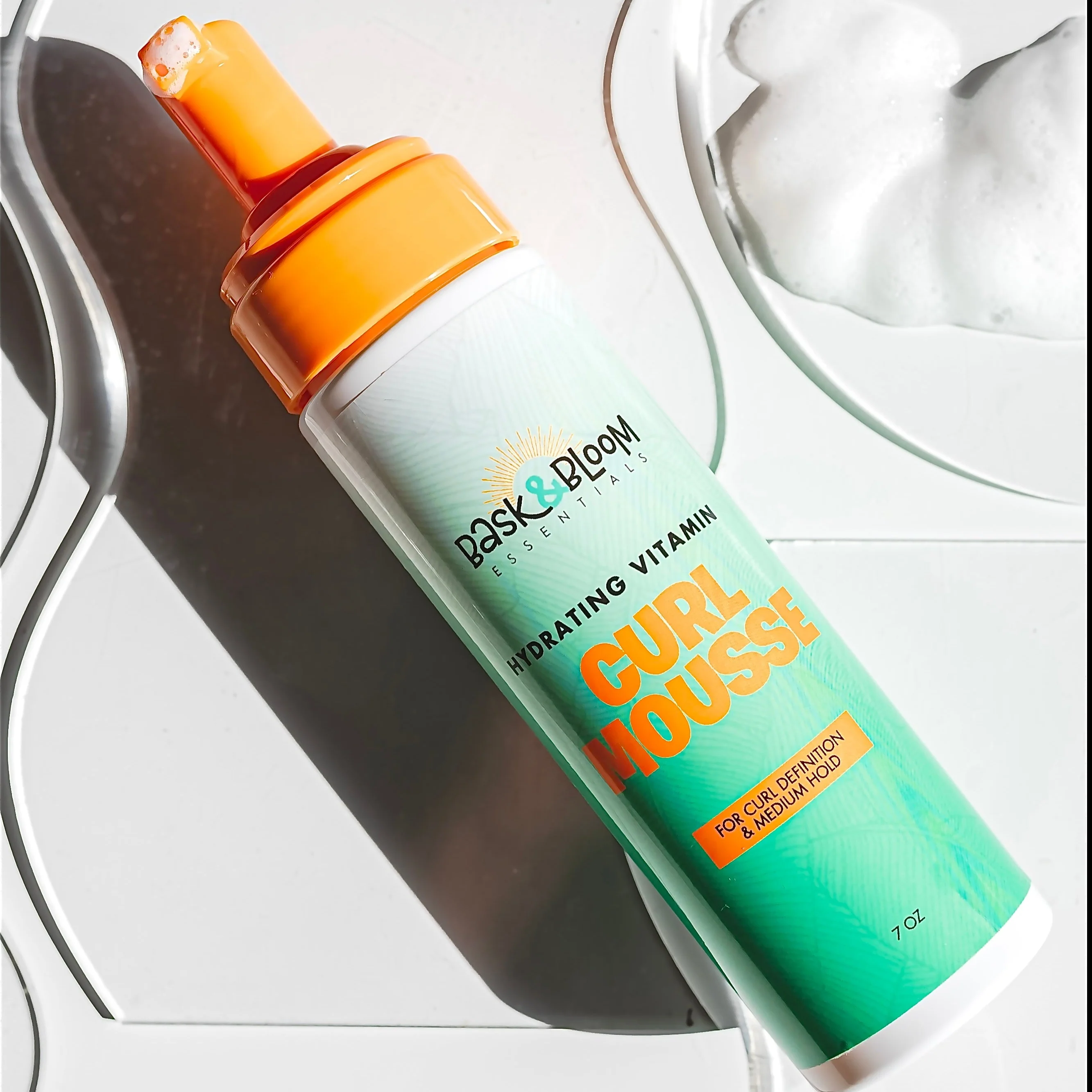 Bask & Bloom Hydrating Vitamin Curl Mousse 7oz