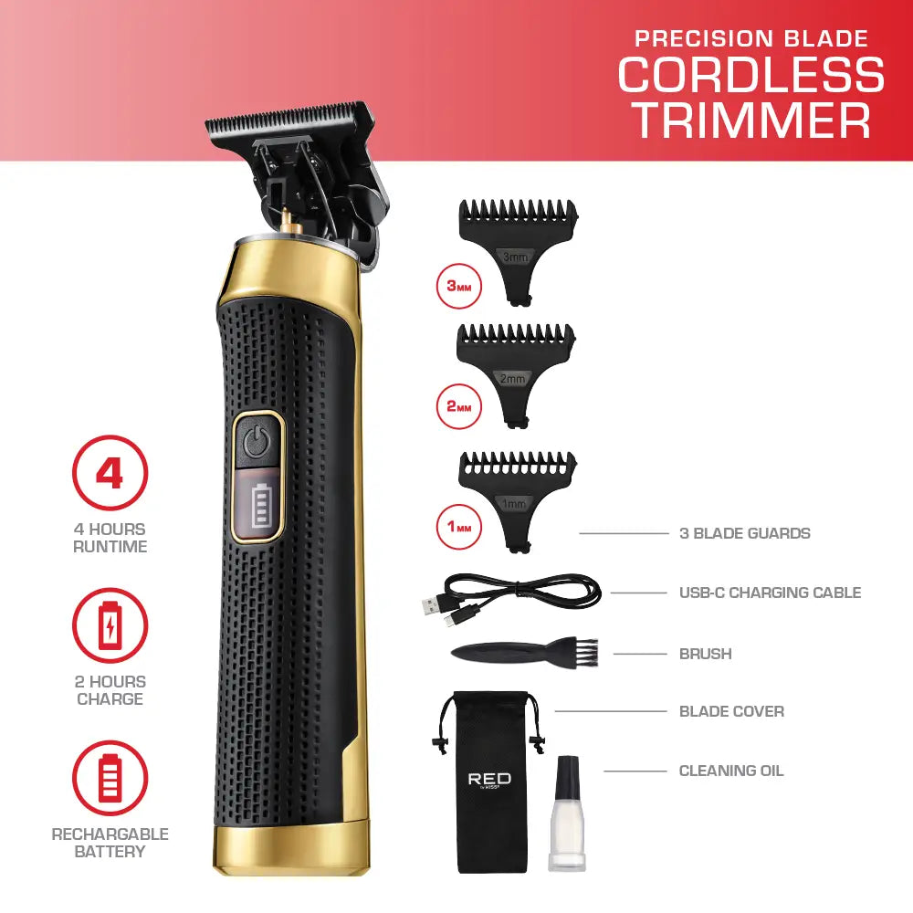 Red By Kiss Cordless Trimmer Edge King