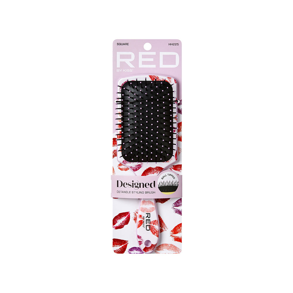 Red By Kiss Designed Brush Paddle