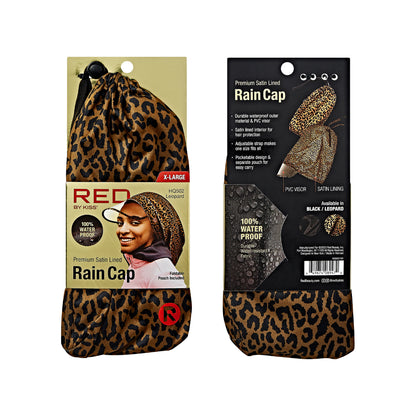 Red By Kiss 100% Waterproof Premium Satin Lined Rain Cap X-Large