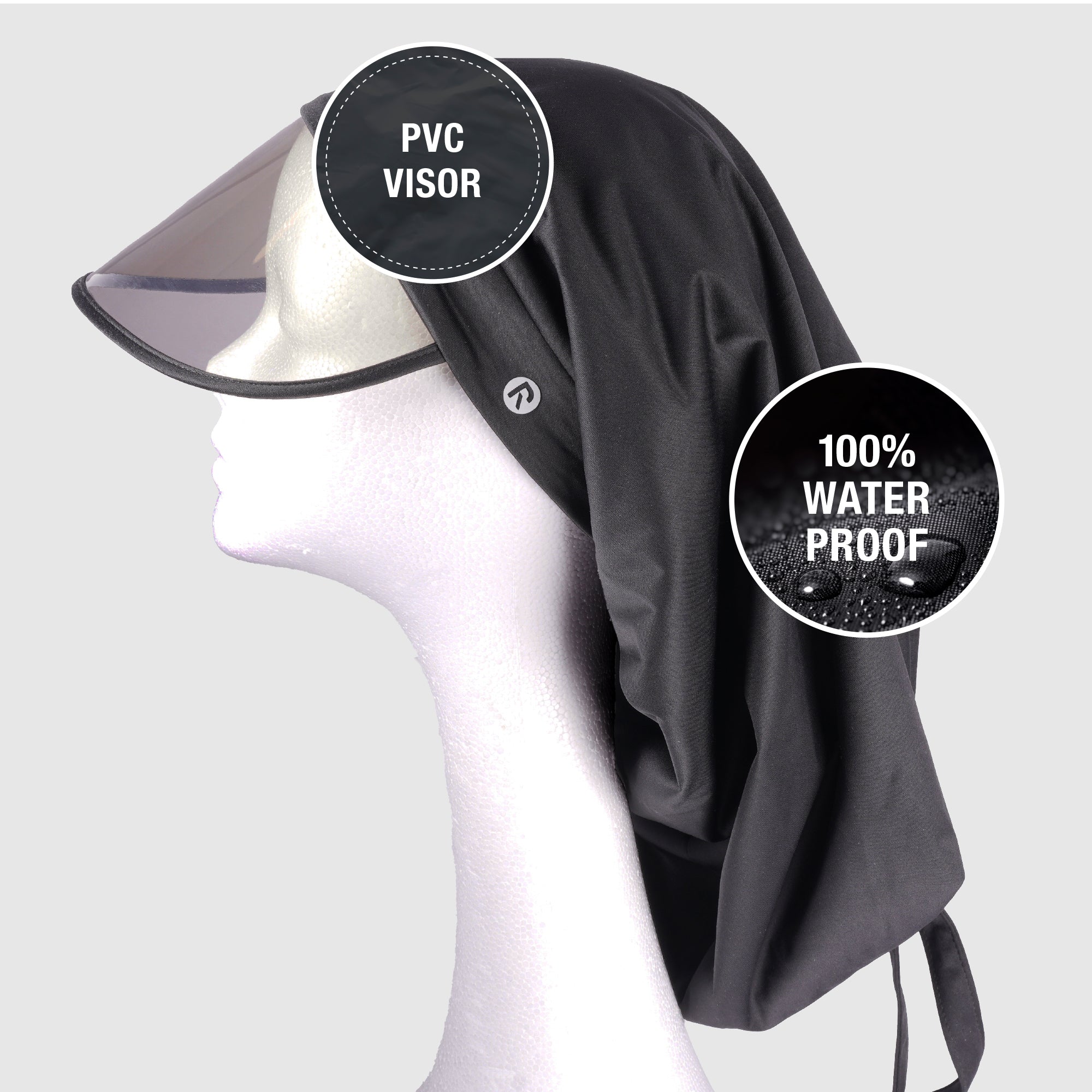 Red By Kiss 100% Waterproof Premium Satin Lined Rain Braid Cap