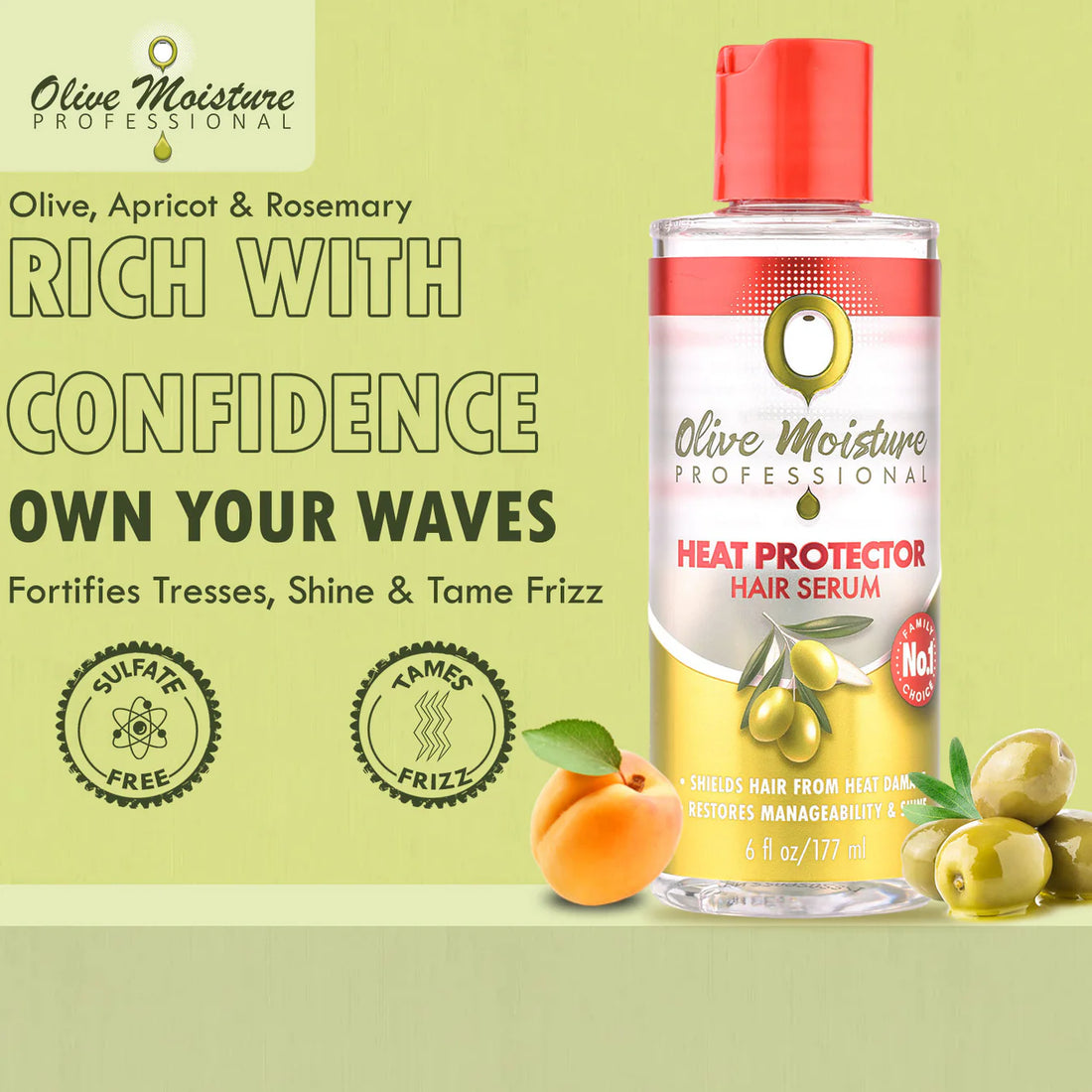 Olive Moisture Heat Protector Hair Serum 177ml