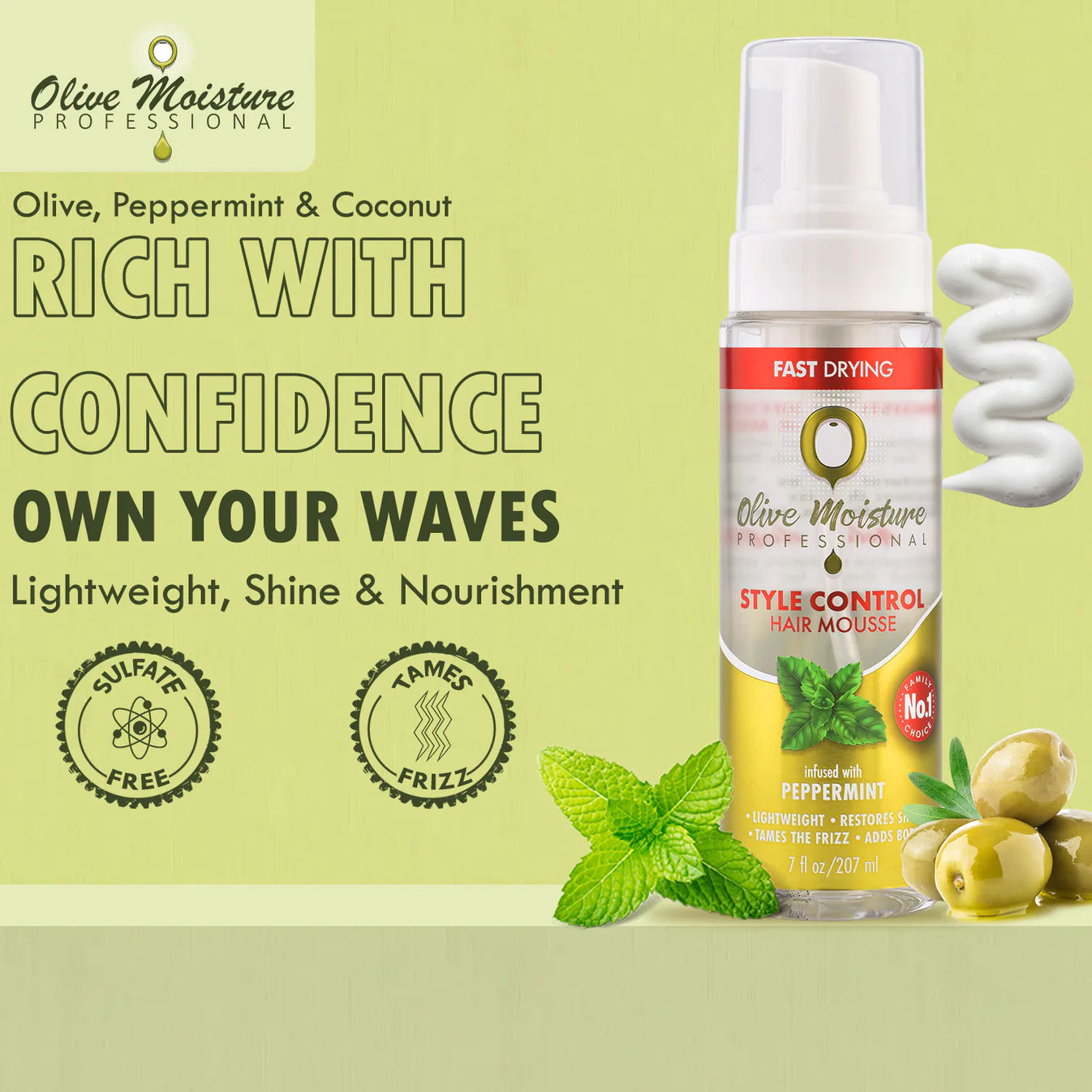 Olive Moisture Style Control Hair Mousse