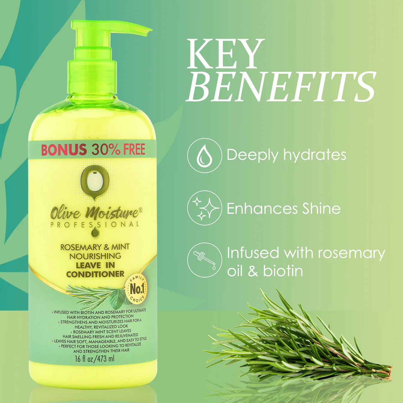 Olive Moisture Rosemary &amp; Mint Nourishing Leave in Conditioner 473ml
