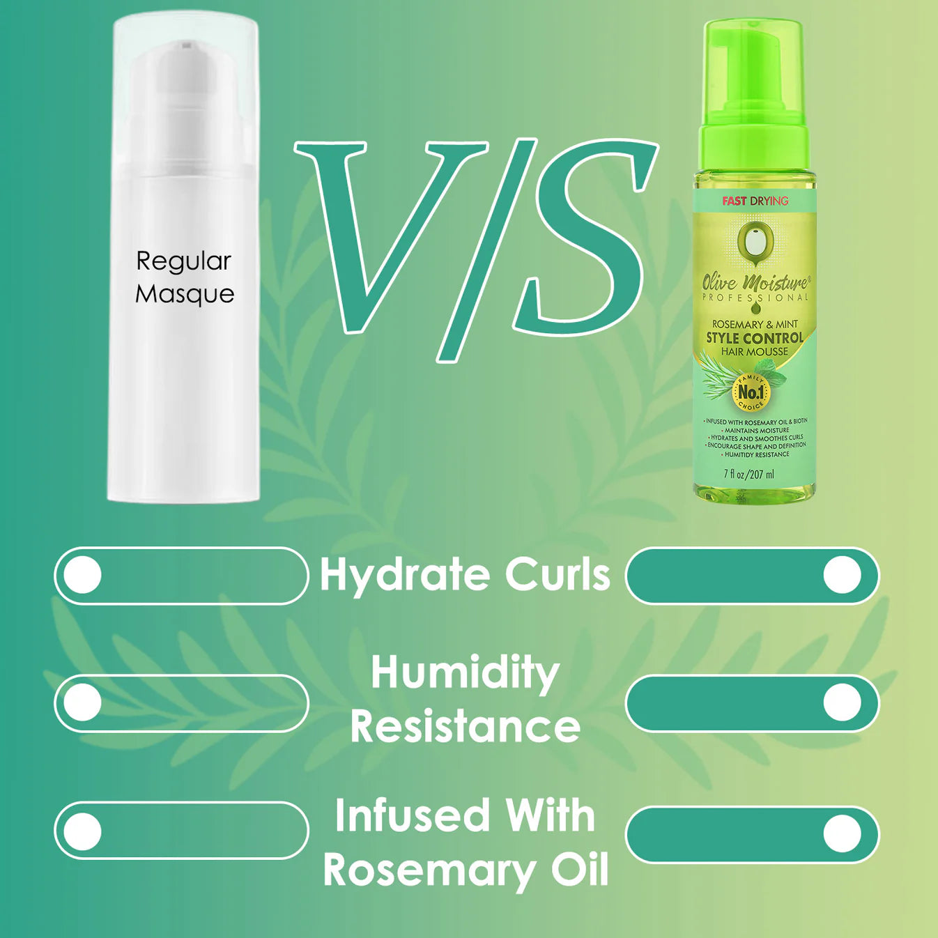 Olive Moisture Rosemary And Mint Style Control Hair Mousse 207ml