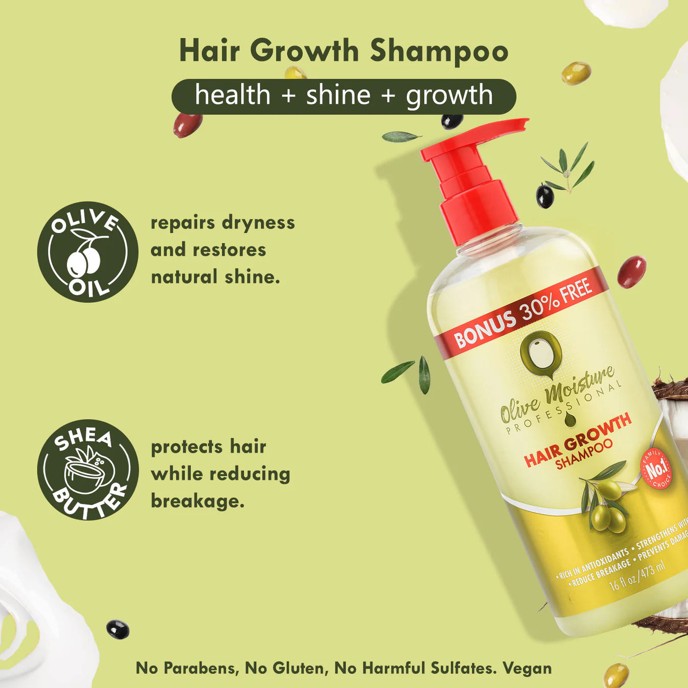 Olive Moisture Hair Growth Shampoo 473ml